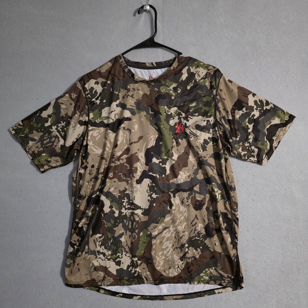 Killik Mens Summit Cooling Short Sleeve Veil Camo Hunting Shirt Size Medium